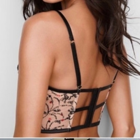 NWOT VS embroidered long line bra - Picture 2 of 11